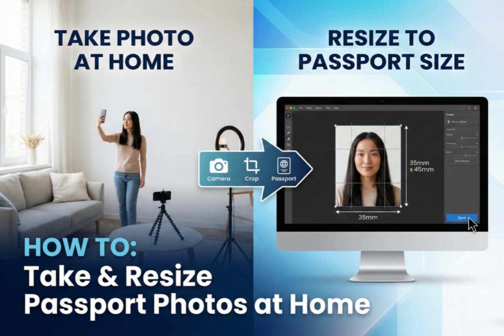 passport photo take a home image | passport size photo online image